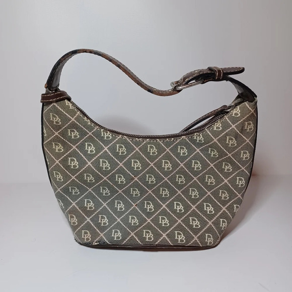 Dooney & Bourke canvas handbag Classic Print *Flaws read description* bag has st - Picture 4 of 16